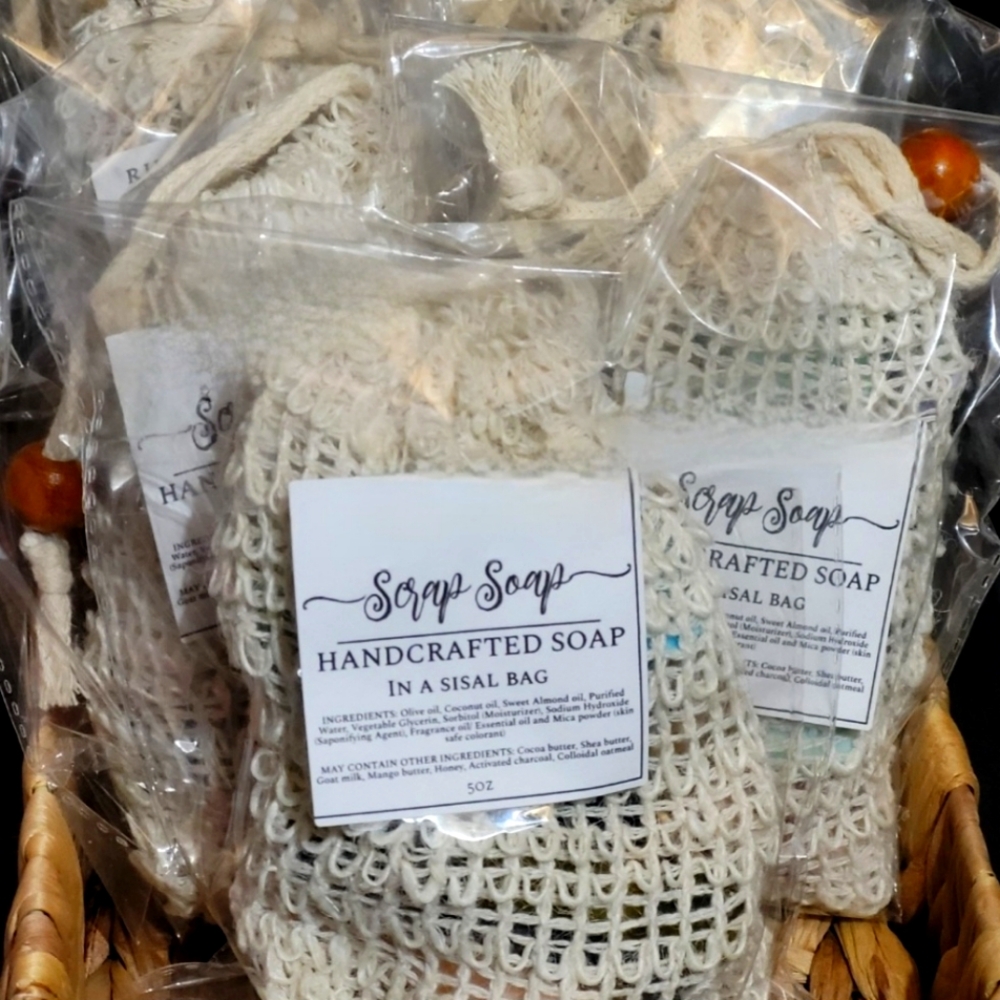 Handmade Zero Waste Scrap Soap Bag 5oz